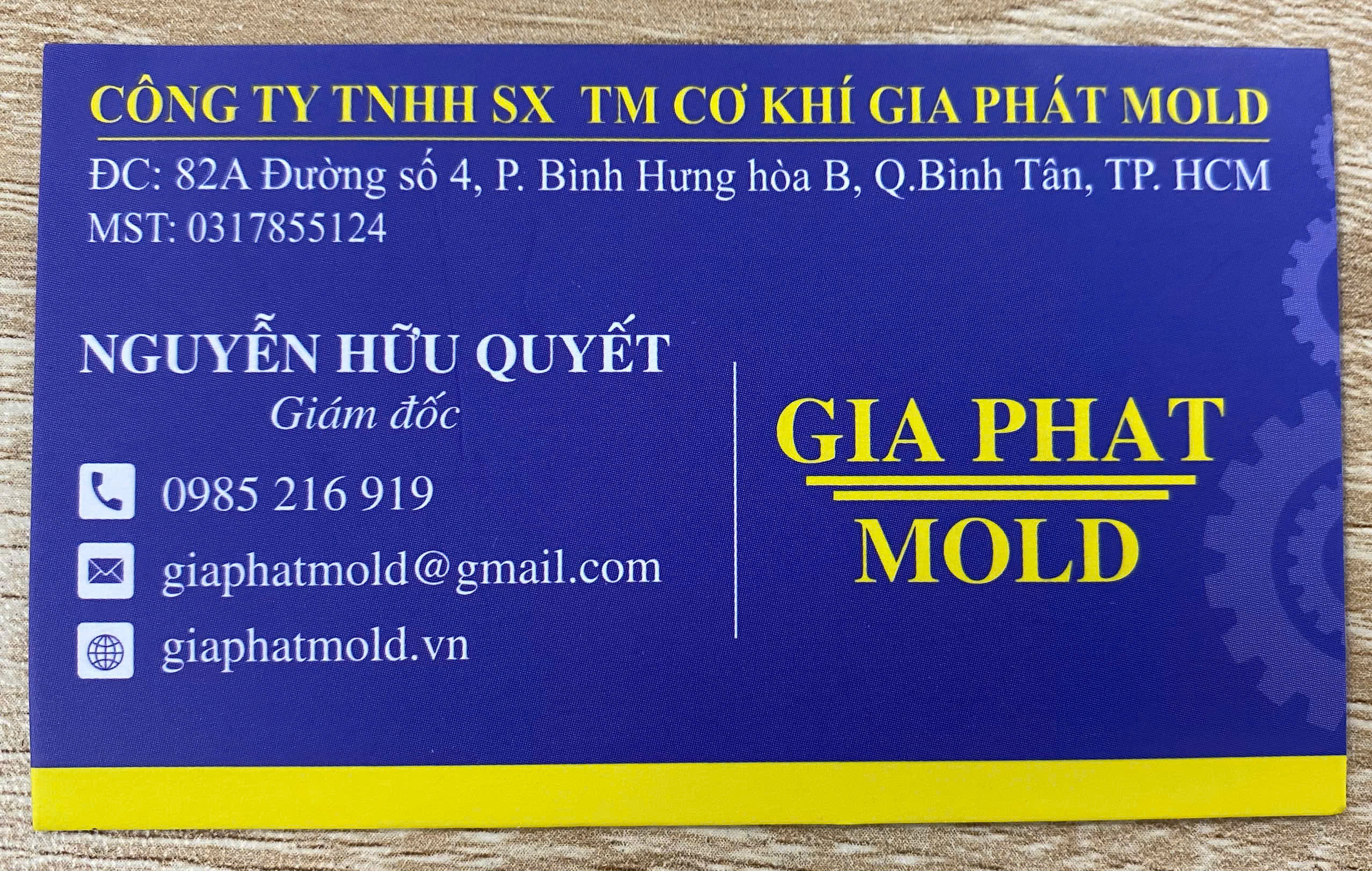 GP   Director Namecard at Gia Phat Mold Mechanical Production Trading Company Limited